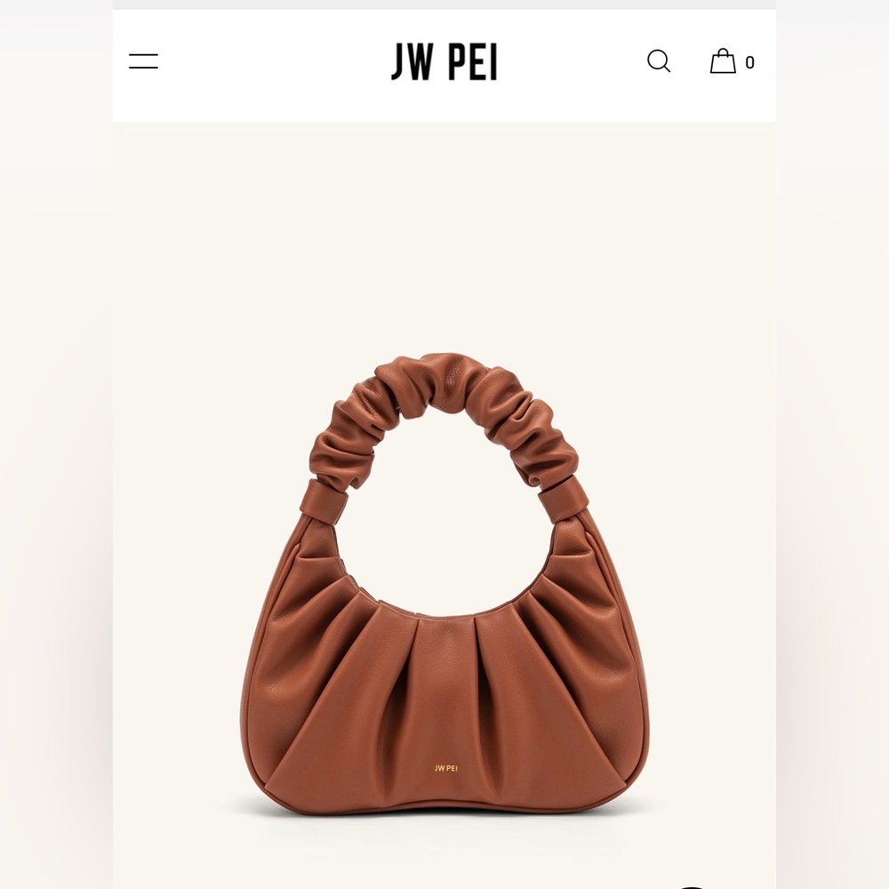 JW PEI Gabbi Ruched Hobo Handbag - Nutella